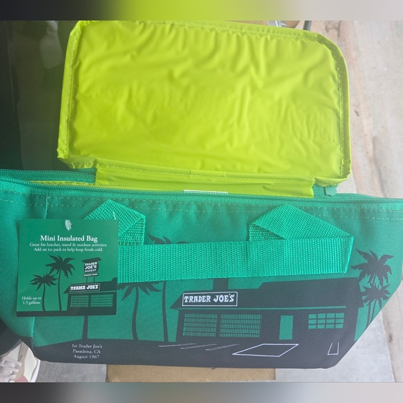Trader Joe’s mini cooler insulated bag green - Picture 1 of 3